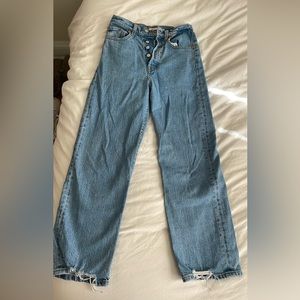 Levi's high waisted straight leg jeans